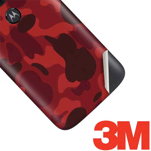 Red Street Camo Moto E5 Play Skin